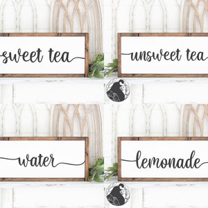 Getränkeschilder für Hochzeit SVG, Tee-Svg, Wasser-Svg, Limonade-Svg, Hochzeitsschild-Svg, Empfangs-Schnittdatei, Cricut-Dateien, Silhouette-Designs, DXF