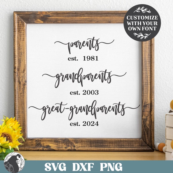 Parents Grandparents Great-Grandparents SVG, Grandparent Gift SVG, Digital Downloads, Sign Designs SVG, Cricut Files, Silhouette Svg