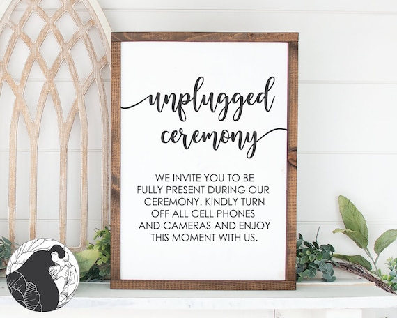 Download Unplugged Ceremony Svg Wedding Svg Wedding Sign Svg No Cell Etsy