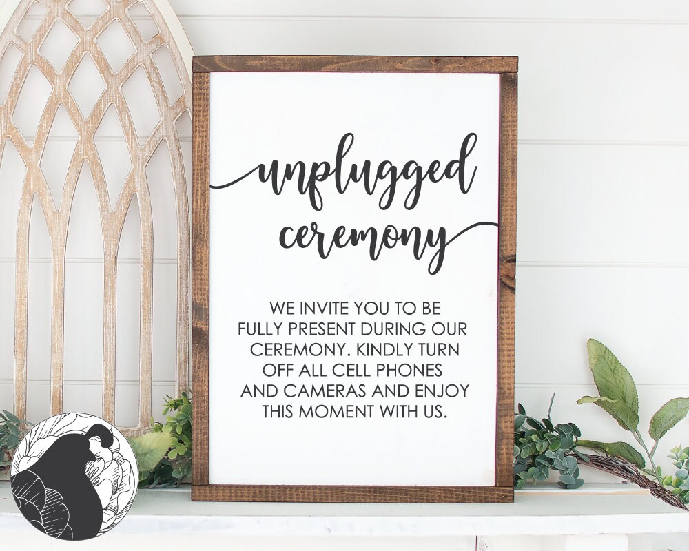Free Free 263 Unplugged Wedding Sign Svg SVG PNG EPS DXF File