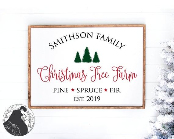 Christmas Tree Farm Svg Cut File For Christmas Sign Family Etsy