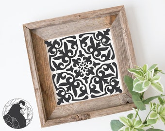 Svg Files, Tile svg, Moroccan Tile svg, Floor Tile svg, Farmhouse Tile svg, Cricut, Silhouette, Cut Files, Vinyl Designs, DXF, PNG, HTV File