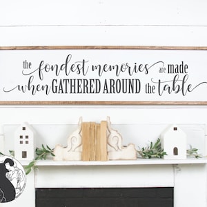 Fondest Memories Gather Sign SVG: Küche & Esszimmer Wandkunst (Digitaler Download)