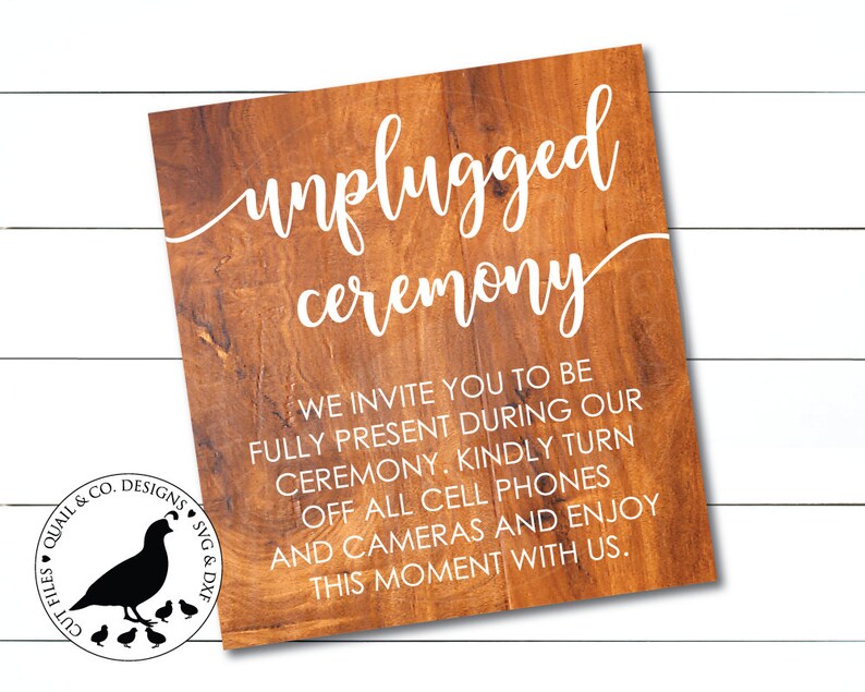 Free Free 314 Unplugged Wedding Sign Svg SVG PNG EPS DXF File