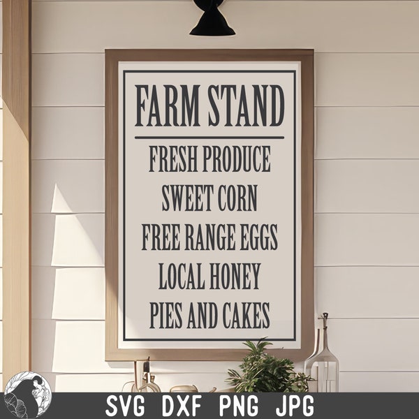 Farm Stand SVG, Farmhouse Sign SVG, Farm Fresh Produce, Local Honey, Fresh Eggs, Fresh Baked Pies, Vintage sign SVG, Antique Sign Design