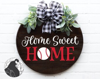 Home Sweet Home Baseball SVG: Cricut Silhouette Cut File (Digital Download)