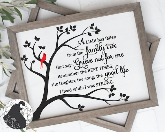 Download Svg Files A Limb Has Fallen Svg Funeral Svg Memorial Svg Etsy