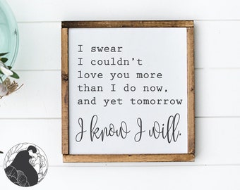 Love You More SVG: Couples Sign Cut File (Digital Download)