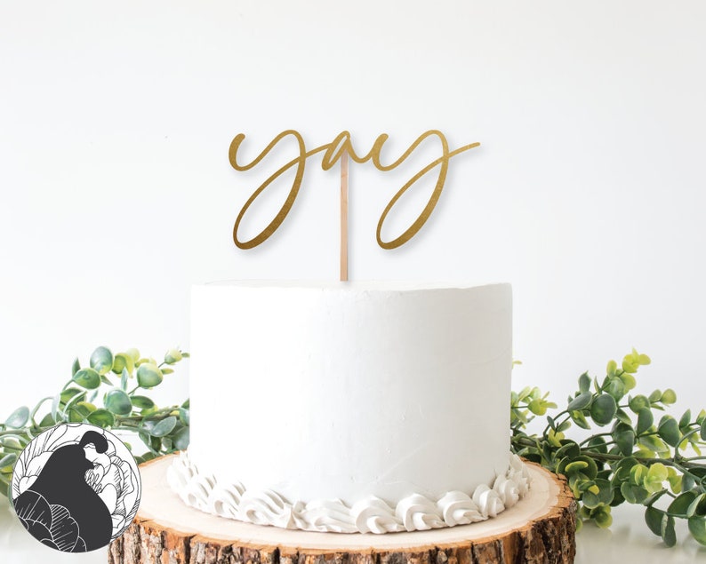Download Yay Cake Topper SVG Wedding Cut File Wedding Topper svg | Etsy