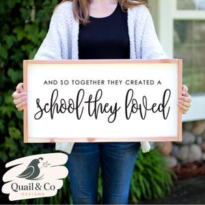 SVG Files, And So Together They Created a School They Loved svg, School svg, Teacher svg, Homeschool svg, Cricut, Silhouette, Cut Files, DXF
