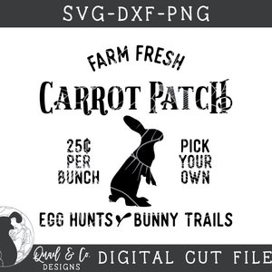 Carrot Patch SVG, Bunnies Svg, Spring Sign Svg, Easter Cut File, Spring ...
