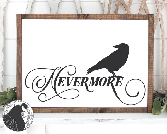 Download Svg Files Halloween Svg Nevermore Svg Gothic Svg Raven Etsy