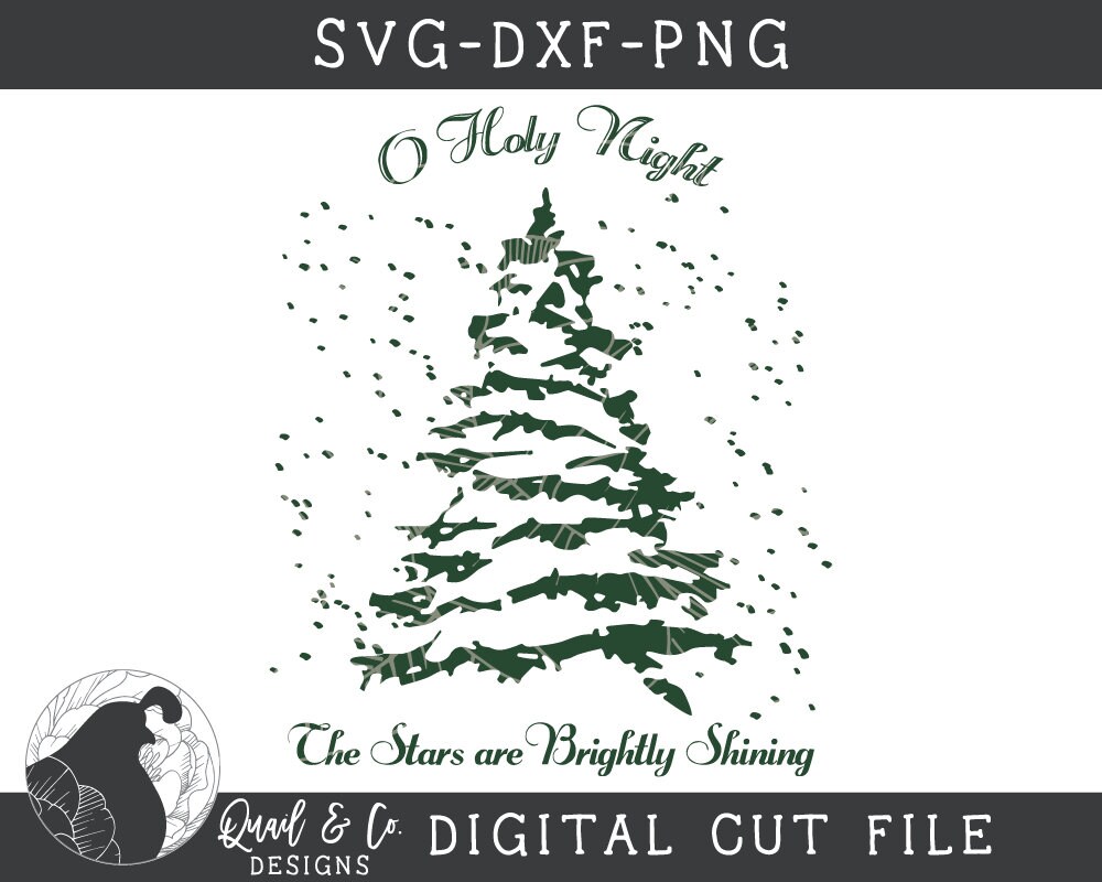 O Holy Night Christmas Tree Cut Files
