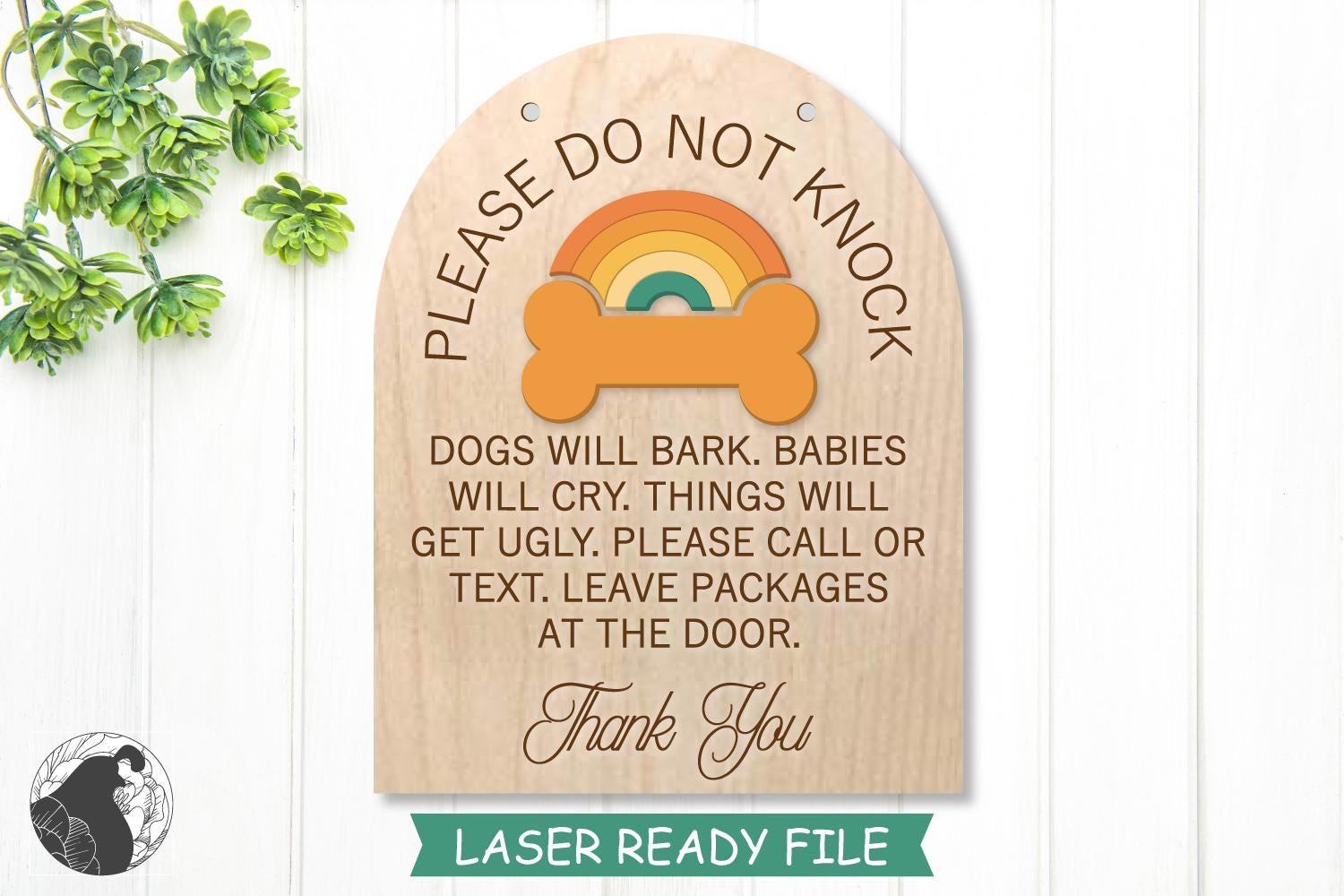 Por favor, no toques SVG, Los perros ladran, Archivo de corte de señal de timbre, Glowforge SVG, No toques el timbre SVG, Bebé durmiendo, Turno de noche, Enfermera,