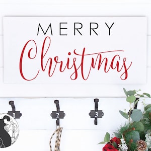Merry Christmas SVG Cut File: Farmhouse Sign DIY (Digital Download)