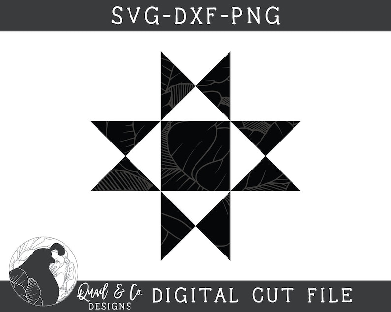 Download Ohio Star Quilt Block SVG Barn Quilt Cut File for ...