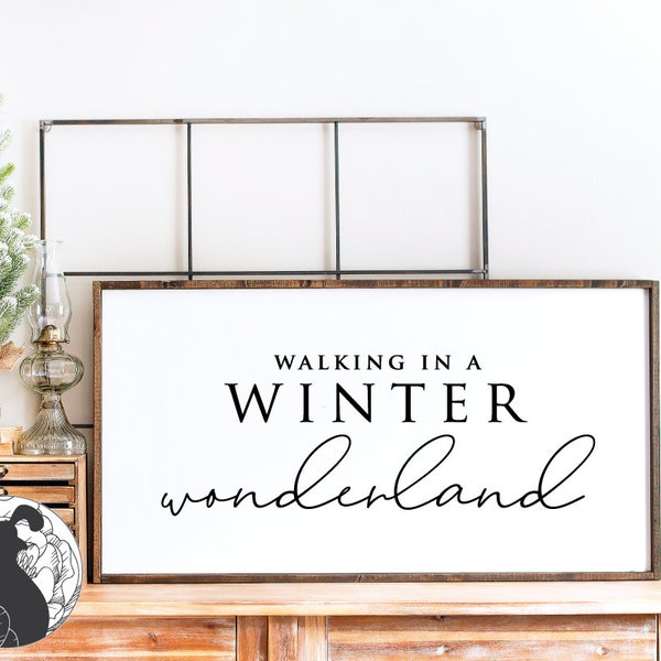 Walking In a Winter Wonderland svg, Christmas Cut File, Holiday svg, Christmas Sign svg, Cricut Design, Silhouette File, SVG File, DXF, PNG