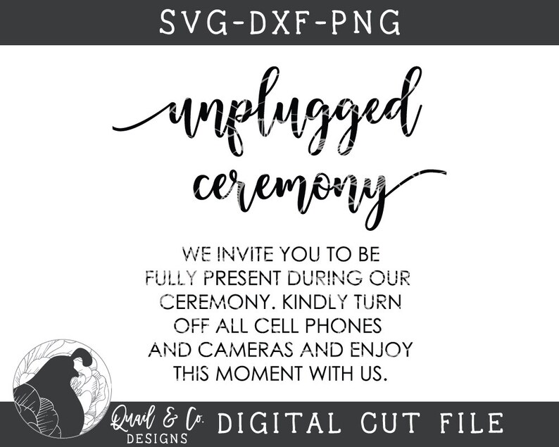 Download Unplugged Ceremony svg Wedding svg Wedding Sign svg No ...