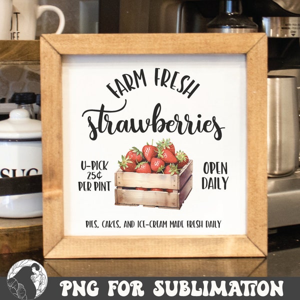 Rustic Strawberry Sign Strawberry Farm Sign - Etsy