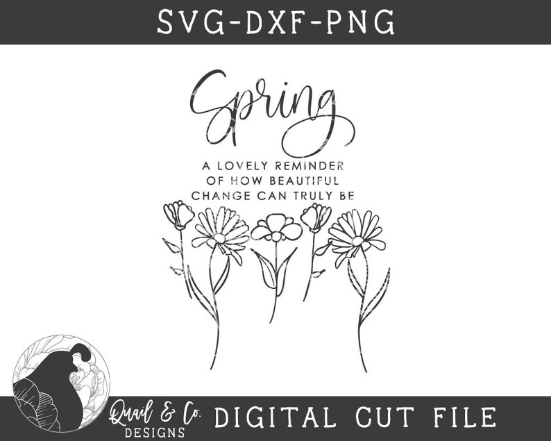 Download Spring Flowers SVG Flower Cut File svg Spring Sign svg | Etsy