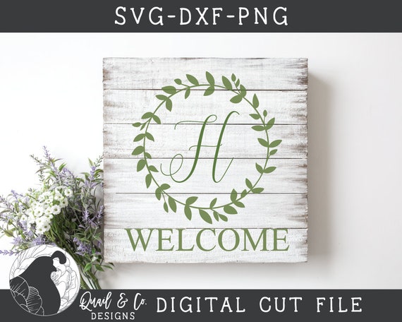 Download Svg Files Welcome Svg Wreath Svg Monogram Svg Family Name Etsy