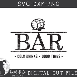 Bar SVG, Family Name Cut File, Round Bar Sign svg, Established Sign svg, Farmhouse Sign svg, , Cricut Design, Silhouette Files image 2