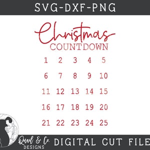 Svg Files, Christmas Countdown Svg, Advent Svg, Days 'til Christmas Svg ...