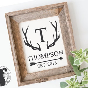 Arquivos SVG, Antler Family Name svg, Antler Frame svg, Antler Monogram Frame svg, Antler svg, Hunting svg, Cabin svg, Cut Files, DXF, PNG