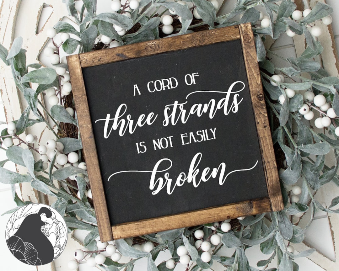Cord of Three Strands SVG: Christian Wedding Sign Cut File (digital ...