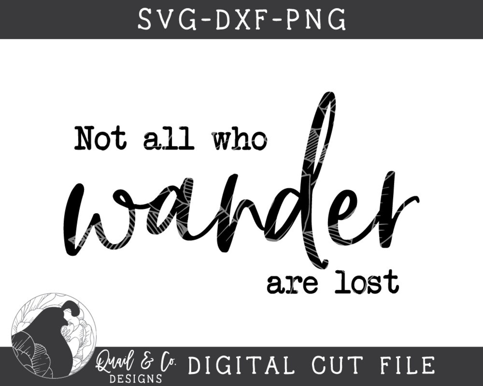 Not All Who Wander Are Lost SVG Travel Cut File Adventure | Etsy