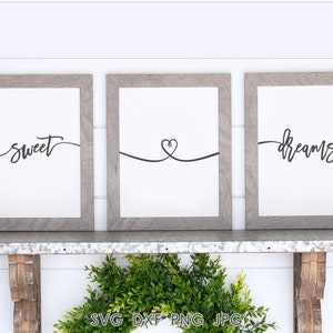 Süße Träume SVG, Schild Trio SVG, Schlafzimmer Schild Set SVG, Neue Baby Cut Datei, Kinderzimmer Wandkunst, Babyzimmer, Babyparty, Cricut, Silhouette