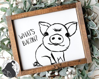 Piglet svg, Pig Sign svg, Farmhouse Decor, Pig Cut File, DIY Rustic Decor, Farm Wall Art, Baby Pig svg, Hand Drawn svg, Cricut Silhouette