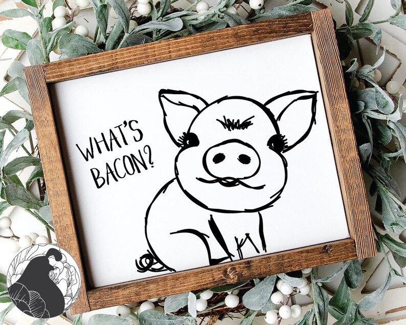 Piglet Svg Pig Sign Svg Farmhouse Decor Pig Cut File DIY Etsy