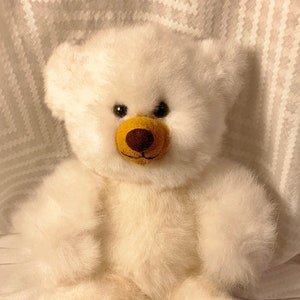 Handmade Peruvian 100% Baby Alpaca Fur Teddy Bear (12 inches) Super Soft Warm Fuzzy  &quot;White&quot;