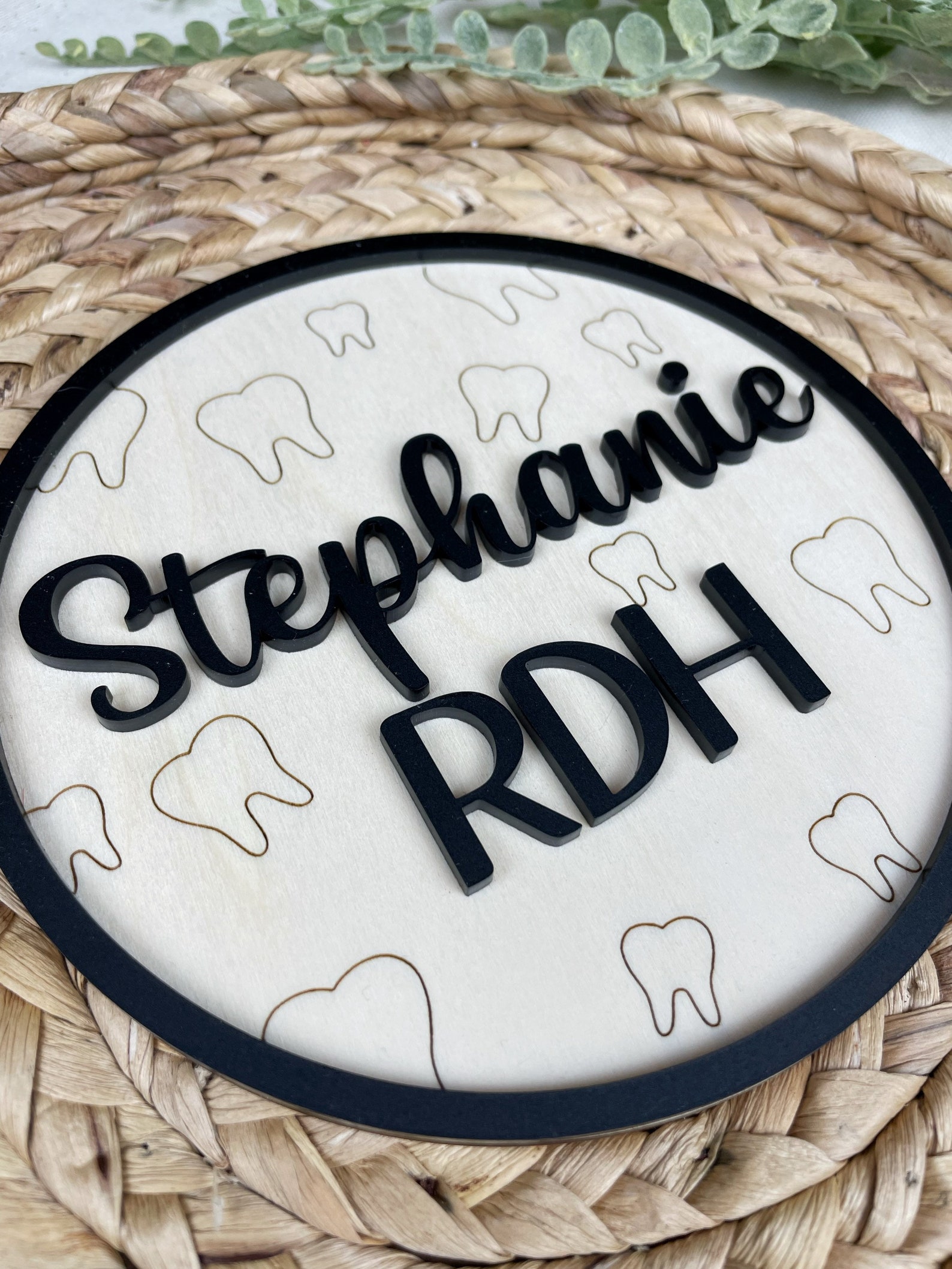 Dental Name Sign Small 6 Dental Office Wall Hanging Dental Etsy