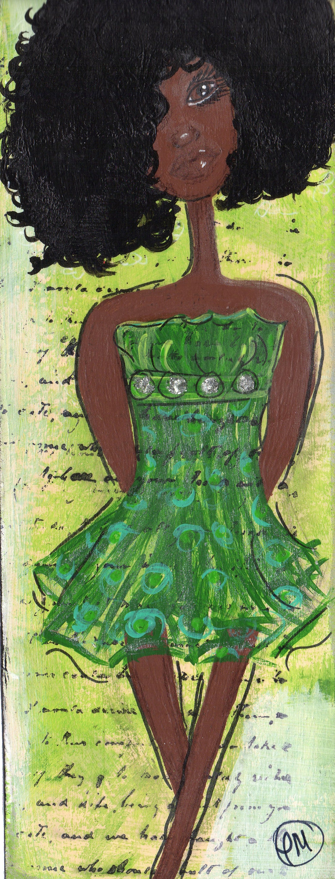 Black Girl Bookmarks/ Hand Painted Bookmark/lady Like Bookmark ...