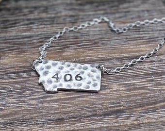 Fine Silver Montana Pendant 406 on Sterling Silver Chain