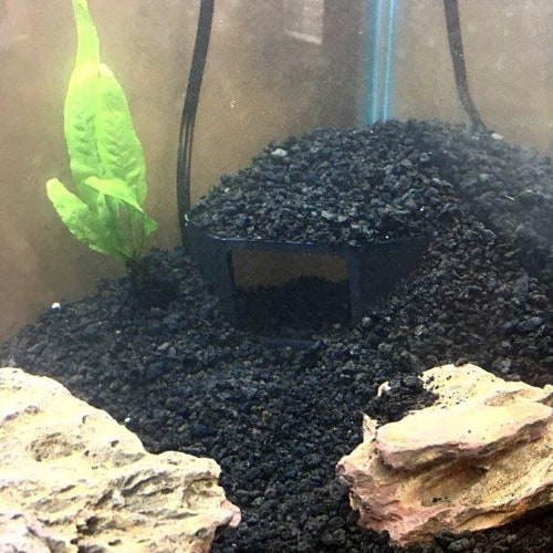 Corner Fish Aquarium Cave Hide with Viewing Window