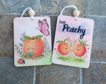 Just Peachy Car Freshener, Peach Character Car Accessory