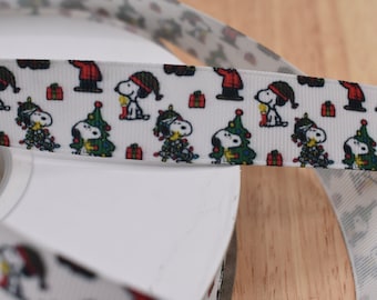 7/8 Christmas Character Dog Grosgrain Ribbon | 7/8 Decorative Ribbon | 7/8 Grosgrain Ribbon