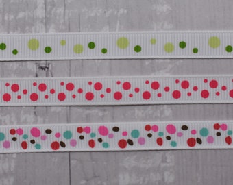 3/8 Dots Grosgrain Ribbon | 3/8 Leaves Grosgrain Ribbon | 3/8 Decorative Ribbon