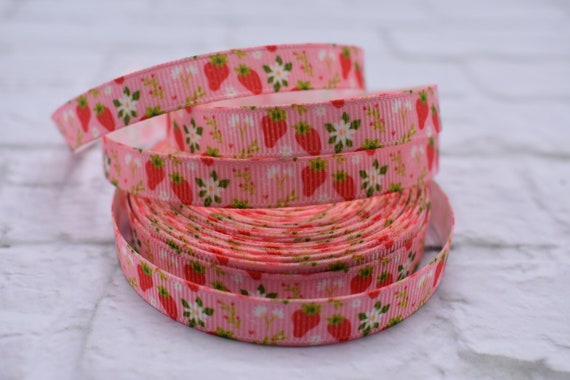 3/8 Strawberry Grosgrain Ribbon | 3/8 Decorative Ribbon | 3/8 Grosgrain  Ribbon