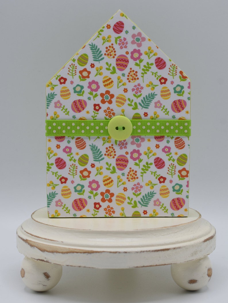 Mini Wood House Rae Dunn Inspired Patterned Wood House Farmhouse Decor Tiered Tray Decor