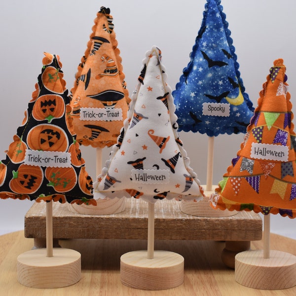 Halloween Fabric Tree | Harvest Fabric Tree | Tiered Tray Decor | Halloween Decor | Whimsical Fabric Tree