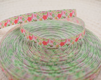 3/8 Floral Grosgrain Ribbon | 3/8 Decorative Ribbon | 3/8 Grosgrain Ribbon