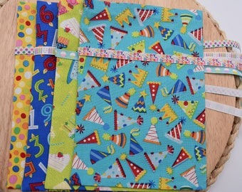 Handmade Small Birthday Celebration Gift Bag | Reusable Gift Bag | Holiday Fabric Gift Bag
