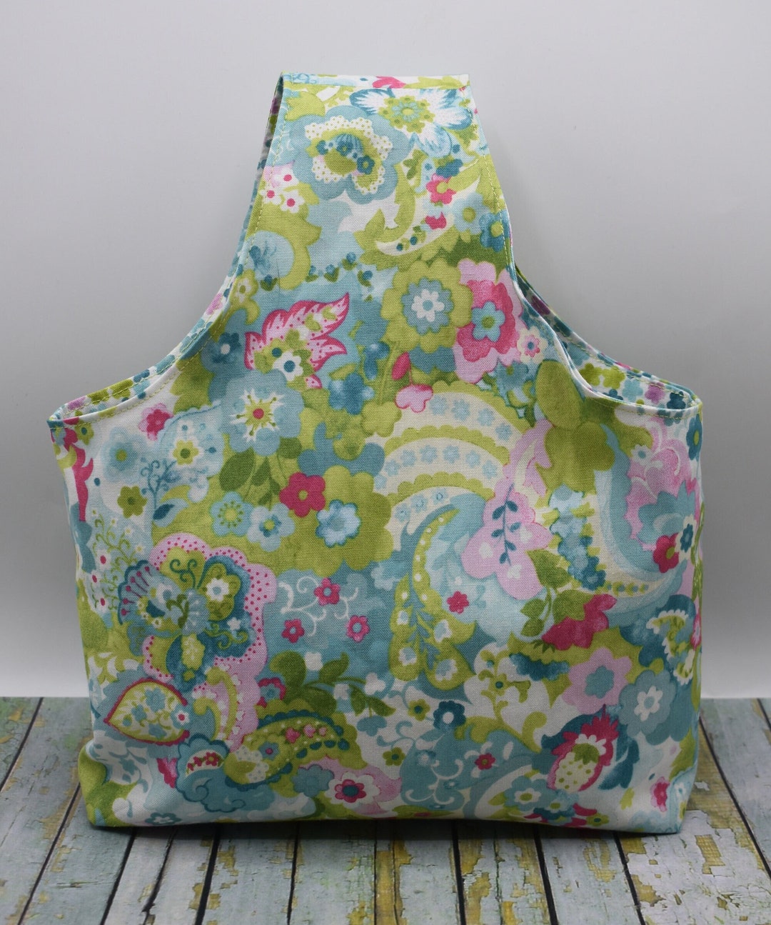 Reversible Small Project Bag Small Knitting Project Bag Small Crochet