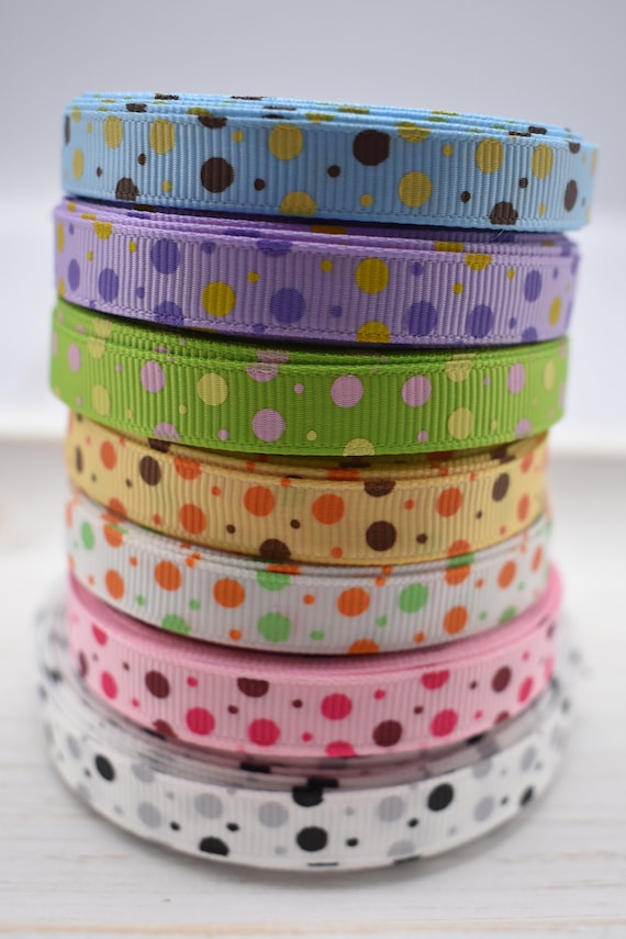 3/8 Bubble Dot Grosgrain Ribbon 3/8 Decorative Ribbon 3/8 Grosgrain Ribbon  