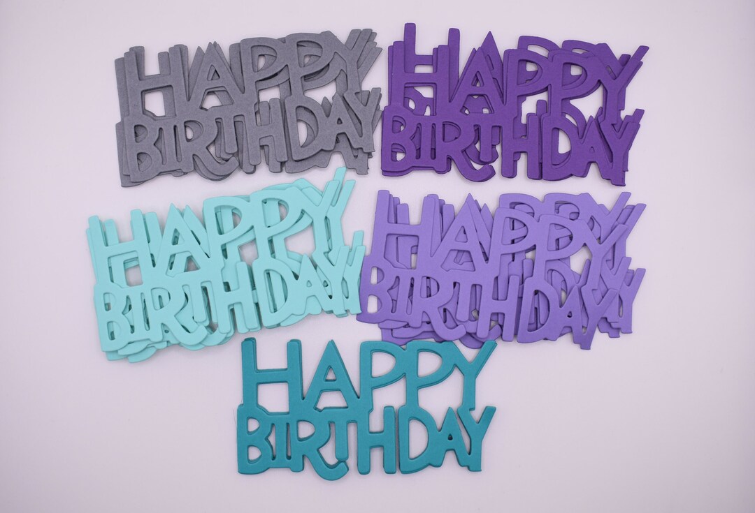 Happy Birthday Die Cut Shapes Set of 5 - Etsy