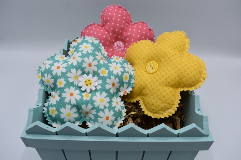 Daisy Fabric Set of 3 Tiered Tray Decor Bowl Filler Etsy